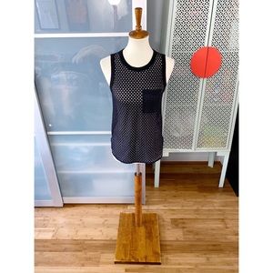 Banana Republic Black Mesh Pocket Tank Top